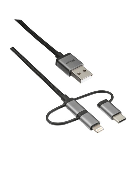Trust 22693 cable USB 1 m USB 2.0 USB A Micro-USB B Negro, Plata