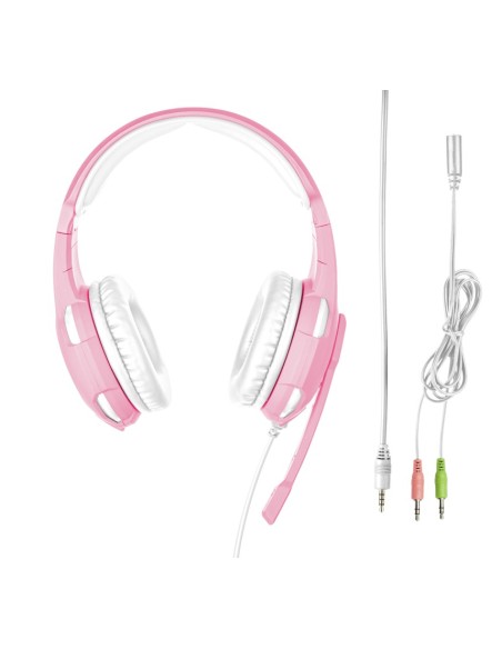 Trust GXT 310P Radius Binaural Diadema Rosa, Blanco