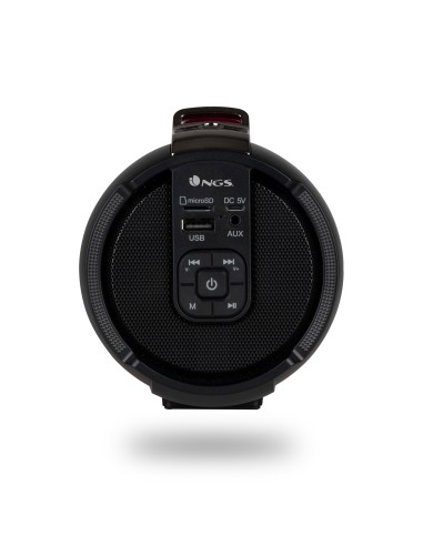 NGS Roller Tempo Altavoz portátil estéreo Negro, Rojo 20 W
