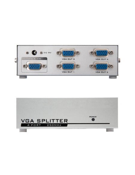 Nanocable VGA DUPLICADOR PARA 4 MONITORES CON ALIM.