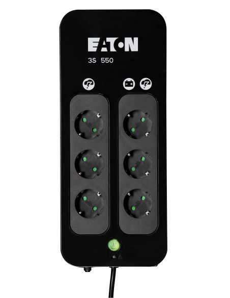 Eaton 3S 550 DIN sistema de alimentación ininterrumpida (UPS) 550 VA 330 W 6 salidas AC