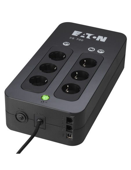 Eaton 3S 700 DIN sistema de alimentación ininterrumpida (UPS) 700 VA 420 W 6 salidas AC