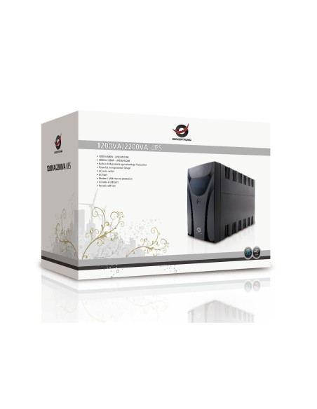 Conceptronic CUPS1200 sistema de alimentación ininterrumpida (UPS) Línea interactiva 1200 VA 600 W 6 salidas AC