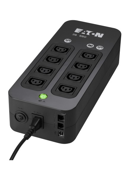 Eaton 3S 550 IEC 550 VA 330 W 8 salidas AC