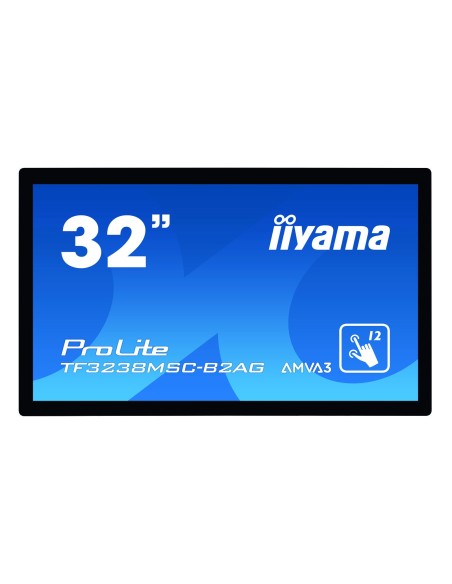 iiyama TF3238MSC-B2AG pantalla de señalización Panel plano interactivo 80 cm (31.5") LED Full HD Negro Pantalla táctil