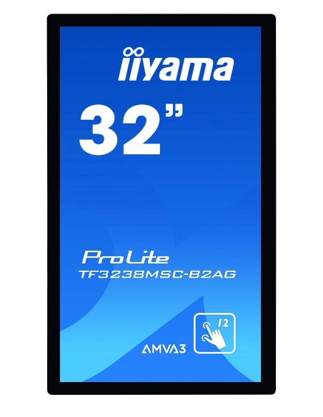 iiyama TF3238MSC-B2AG pantalla de señalización Panel plano interactivo 80 cm (31.5") LED Full HD Negro Pantalla táctil