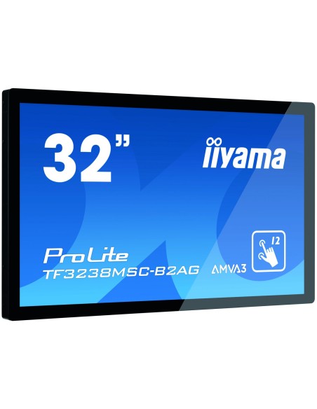 iiyama TF3238MSC-B2AG pantalla de señalización Panel plano interactivo 80 cm (31.5") LED Full HD Negro Pantalla táctil
