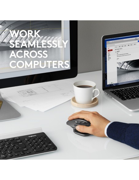 Logitech MX Master 2S ratón mano derecha RF inalámbrica + Bluetooth Laser 1000 DPI