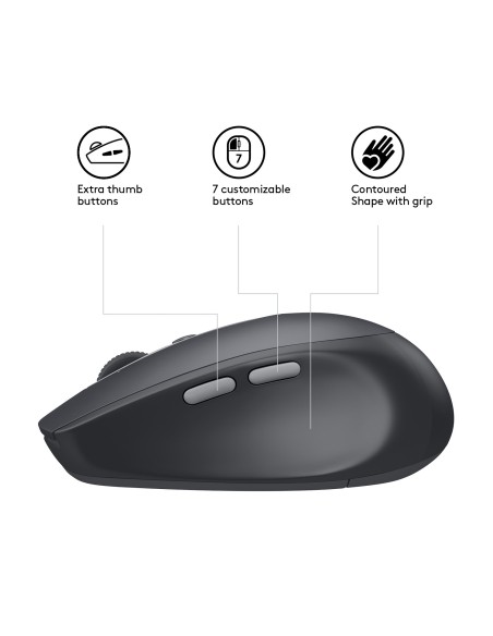 Logitech M590 ratón mano derecha RF inalámbrica + Bluetooth Óptico 1000 DPI