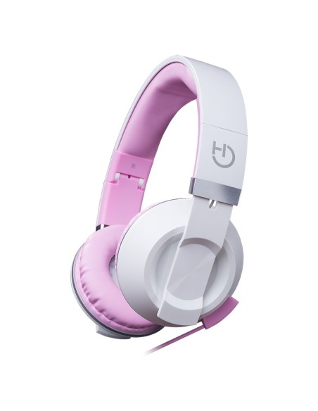 Hiditec COOL KIDS auriculares para móvil Binaural Diadema Rosa, Blanco Alámbrico