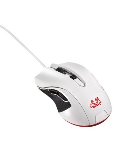 ASUS Cerberus Arctic ratón USB Óptico 2500 DPI Ambidextro Negro, Blanco