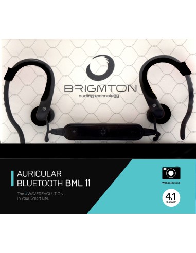 Brigmton BML 11 auriculares para móvil Monoaural Dentro de oído Negro Inalámbrico