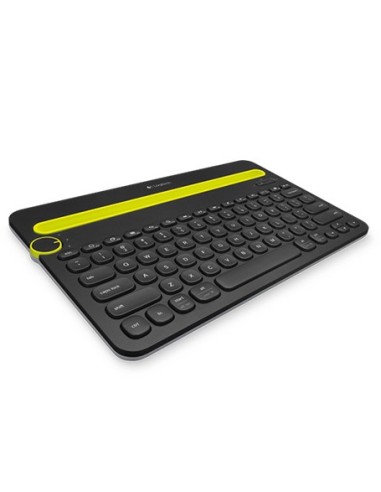 Logitech K480 teclado para móvil Negro, Verde QWERTY Español Bluetooth