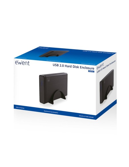 Ewent EW7047 caja para disco duro externo Caja de disco duro (HDD) Negro 3.5"