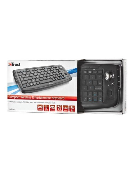 Trust Compact Wireless Entertainment teclado RF inalámbrico Negro