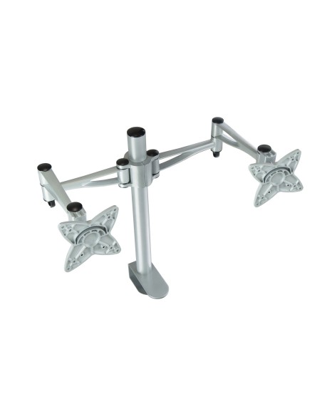 TooQ SOPORTE DE MESA GIRATORIO E INCLINABLE PARA MONITOR   TV LCD, PLASMA (3 PIVOTES, 2 BRAZOS) 13-23, PLATA