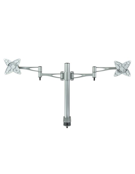 TooQ SOPORTE DE MESA GIRATORIO E INCLINABLE PARA MONITOR   TV LCD, PLASMA (3 PIVOTES, 2 BRAZOS) 13-23, PLATA