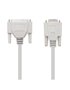 Nanocable 10.14.0803 cable de serie Beige 3 m DB9 DB25