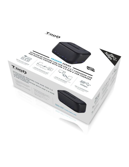 TooQ TQDSHC-101B base de conexión para disco duro USB 3.0 (3.1 Gen 1) Type-B Negro