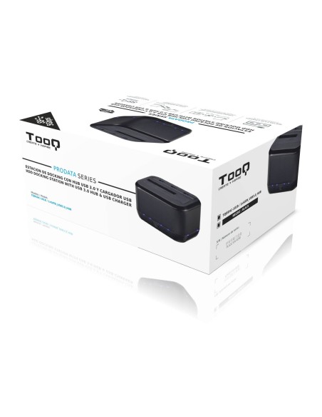 TooQ TQDSHC-101B base de conexión para disco duro USB 3.0 (3.1 Gen 1) Type-B Negro