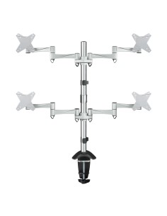 TooQ SOPORTE DE MESA GIRATORIO E INCLINABLE PARA MONITOR   TV LCD, PLASMA (3 PIVOTES, 4 BRAZOS) 13-23, PLATA