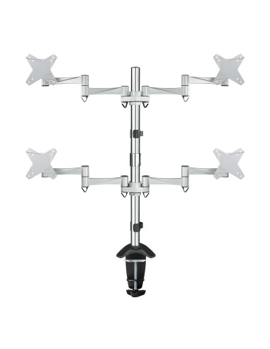 TooQ SOPORTE DE MESA GIRATORIO E INCLINABLE PARA MONITOR   TV LCD, PLASMA (3 PIVOTES, 4 BRAZOS) 13-23, PLATA