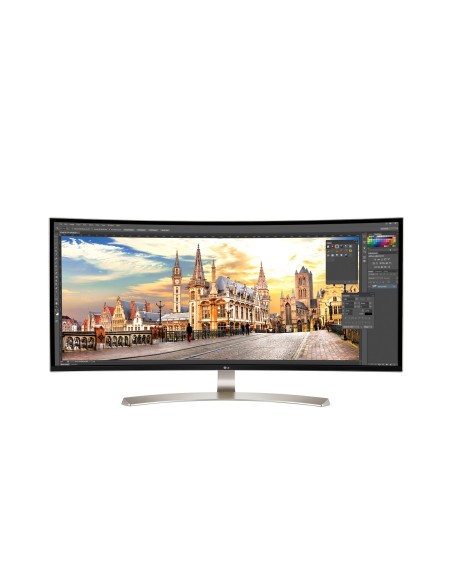LG 38UC99-W LED display 95,2 cm (37.5") Curva Negro, Plata, Blanco