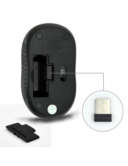 Ewent EW3224 ratón RF inalámbrico Óptico 1000 DPI Ambidextro