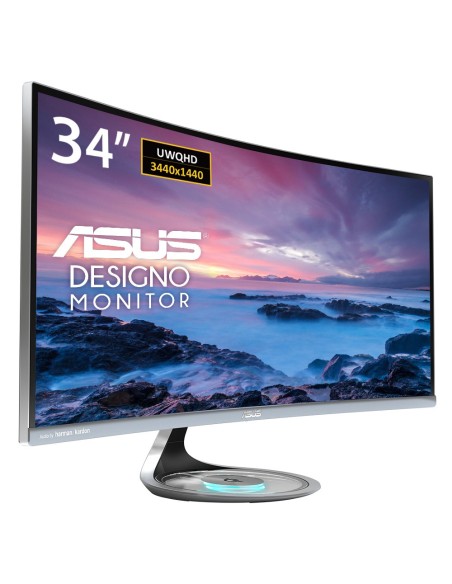 ASUS MX34VQ 86,4 cm (34") 3440 x 1440 Pixeles UltraWide Quad HD LED Negro, Gris