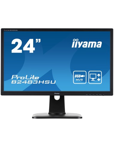 iiyama ProLite B2483HSU-B1DP LED display 61 cm (24") Full HD Plana Mate Negro