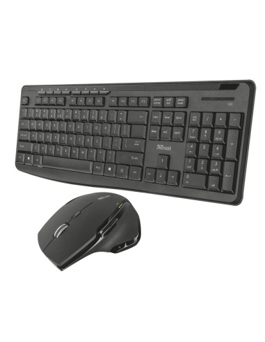 Trust Evo Silent Wireless Keyboard with mouse ES RF inalámbrico QWERTY Español Negro