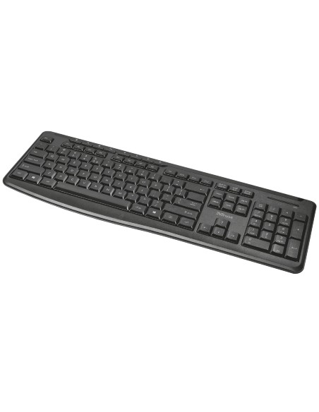 Trust Evo Silent Wireless Keyboard with mouse ES RF inalámbrico QWERTY Español Negro