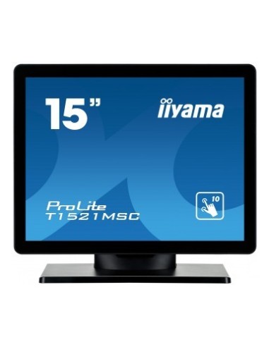 iiyama ProLite T1521MSC-B1 monitor pantalla táctil 38,1 cm (15") 1024 x 768 Pixeles Negro Multi-touch Mesa