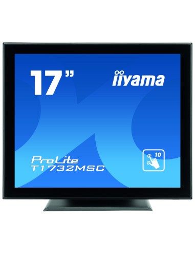 iiyama ProLite T1732MSC-B1X monitor pantalla táctil 43,2 cm (17") 1280 x 1024 Pixeles Negro Multi-touch Multi-usuario