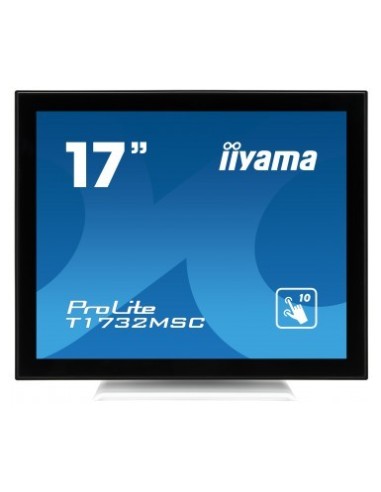 iiyama ProLite T1732MSC-W1X monitor pantalla táctil 43,2 cm (17") 1280 x 1024 Pixeles Negro, Blanco Multi-touch