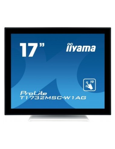 iiyama ProLite T1732MSC-W1AG monitor pantalla táctil 43,2 cm (17") 1280 x 1024 Pixeles Negro, Blanco Multi-touch