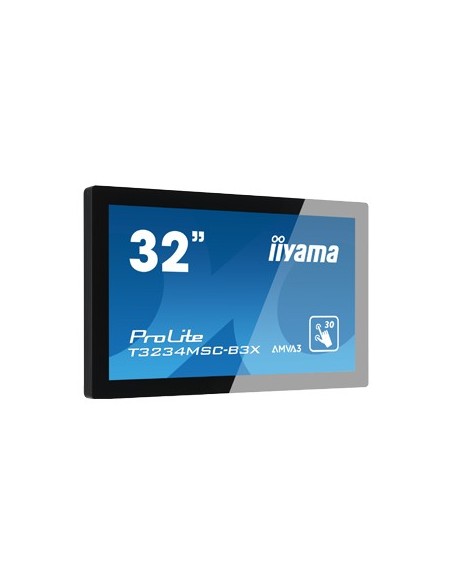 iiyama ProLite T3234MSC-B3X monitor pantalla táctil 80 cm (31.5") 1920 x 1080 Pixeles Negro Multi-touch Multi-usuario