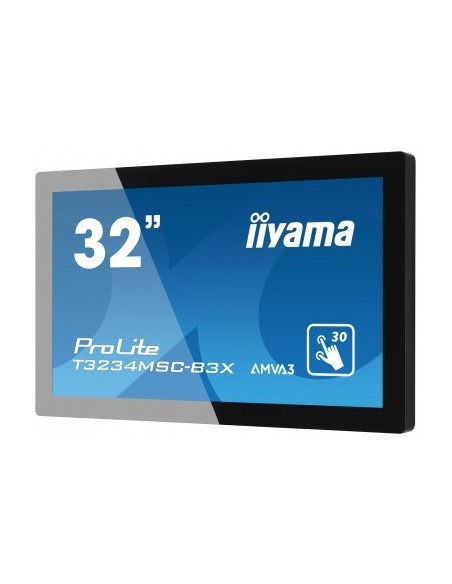 iiyama ProLite T3234MSC-B3X monitor pantalla táctil 80 cm (31.5") 1920 x 1080 Pixeles Negro Multi-touch Multi-usuario