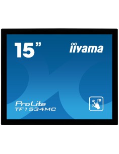 iiyama ProLite TF1534MC-B1X monitor pantalla táctil 38,1 cm (15") 1024 x 768 Pixeles Negro Multi-touch Multi-usuario