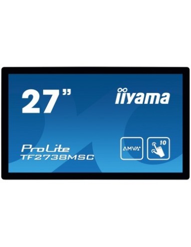 iiyama ProLite TF2738MSC-B1 monitor pantalla táctil 68,6 cm (27") 1920 x 1080 Pixeles Multi-touch Negro