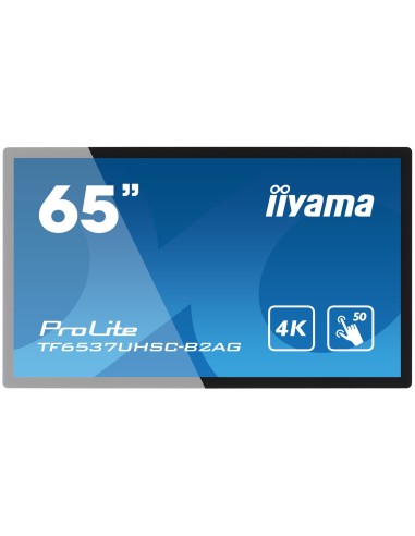 iiyama TF6537UHSC-B2AG pantalla de señalización 165,1 cm (65") LED 4K Ultra HD Digital signage flat panel Negro