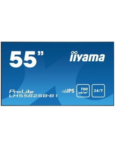 iiyama LH5582SB-B1 pantalla de señalización Pantalla plana para señalización digital 138,7 cm (54.6") LED Full HD Negro