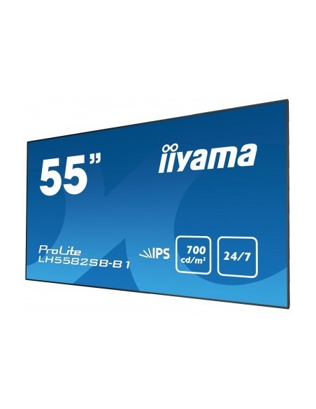 iiyama LH5582SB-B1 pantalla de señalización Pantalla plana para señalización digital 138,7 cm (54.6") LED Full HD Negro