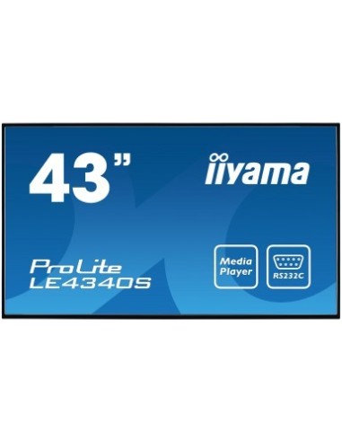 iiyama ProLite LE4340S-B1 Pantalla plana para señalización digital 109,2 cm (43") LED Full HD Negro