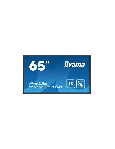 iiyama ProLite TE6568MIS-B1AG monitor pantalla táctil 163,8 cm (64.5") 3840 x 2160 Pixeles Negro Multi-touch Multi-usuario