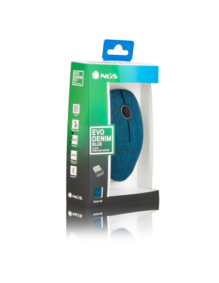 NGS Evo Denim ratón RF inalámbrico Óptico 1200 DPI Ambidextro