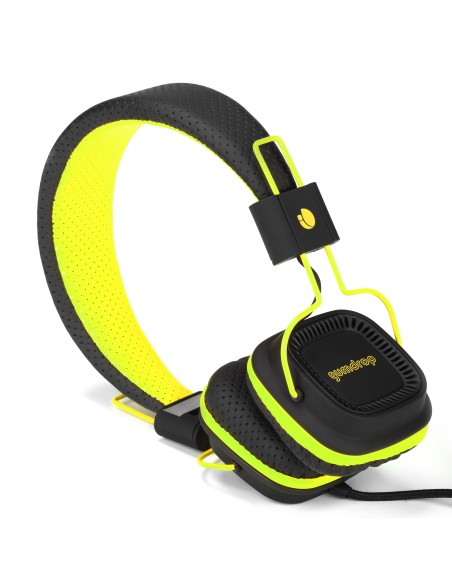NGS ELEC-HEADP-0060 Diadema Binaural Alámbrico Negro, Amarillo auriculares para móvil