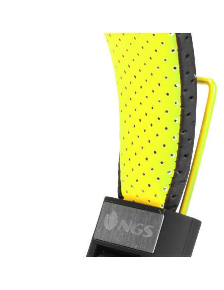 NGS ELEC-HEADP-0060 Diadema Binaural Alámbrico Negro, Amarillo auriculares para móvil