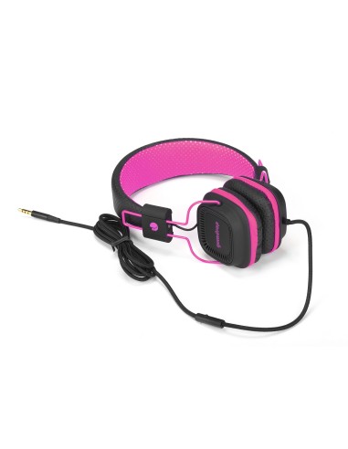 NGS Pink Gumdrop auriculares para móvil Binaural Diadema Negro, Rosa Alámbrico