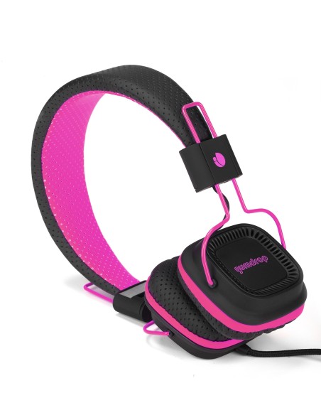 NGS Pink Gumdrop auriculares para móvil Binaural Diadema Negro, Rosa Alámbrico